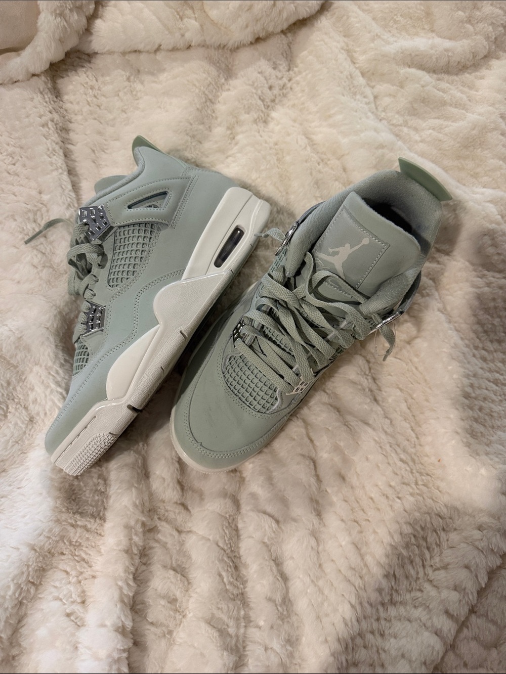 Jordan Women’s Sneakers in Sage Green and White
